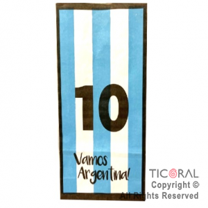 BOLSITA PAPEL VAMOS ARGENTINA 12.5X24.5CM x 10